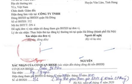 Xin giấy xác nhận quá trình tham gia BHXH thế nào?