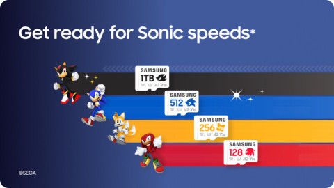 Samsung hợp tác Sega, tung ra bộ thẻ nhớ siêu tốc chủ đề "Sonic the Hedgehog"
