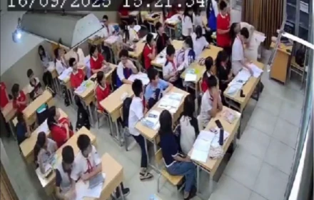 Hà Nội: Học sinh giật tóc, dúi đầu giáo viên ngay trong lớp học