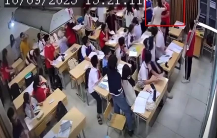 Công an điều tra vụ  nam sinh lớp 7 túm tóc, quật ngã giáo viên ở Hà Nội