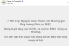 Sáng nay ca sĩ Ưng Hoàng Phúc lên làm việc với công an về MV vừa ra mắt
