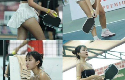 Cô gái gây tranh cãi vì trang phục khi chơi pickleball 🧐😱