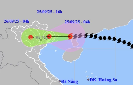 Bão Ragasa  đang đi vào đất liền, miền Bắc mưa lớn hôm nay
