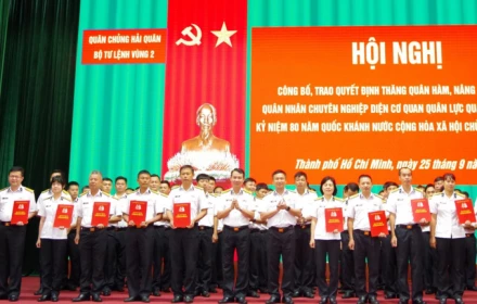 Nhiều quân nhân thực hiện nhiệm vụ A80 được thăng một bậc quân hàm