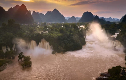 Hình ảnh 'dữ dội hiếm thấy' của thác Bản Giốc