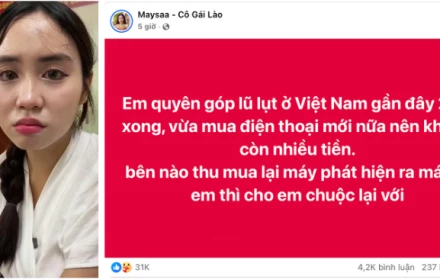 Nữ du học sinh Lào vừa ủng hộ 20 triệu cho người dân Việt Nam vùng lũ thì bị trộm mất điện thoại