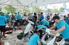 Ấm lòng hình ảnh 120 người thợ sửa xe máy Thanh Hoá đến Thái Nguyên sửa miễn phí cho bà con