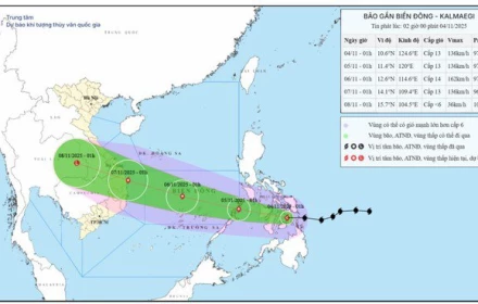 Bão số 13 giật cấp cuồng phong, gây sóng biển cao đến 10m trên vùng Biển Đông
