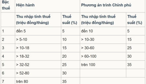 Sửa thuế thu nhập cá nhân: Mức 10 triệu đồng cho bậc 1 là quá thấp