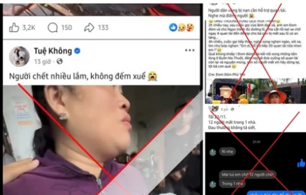 Số liệu thống kê số người chết tại xã bị phao tin "hàng trăm người chết" do lũ dữ