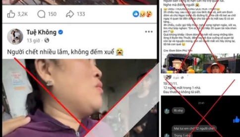 Số liệu thống kê số người chết tại xã bị phao tin "hàng trăm người chết" do lũ dữ