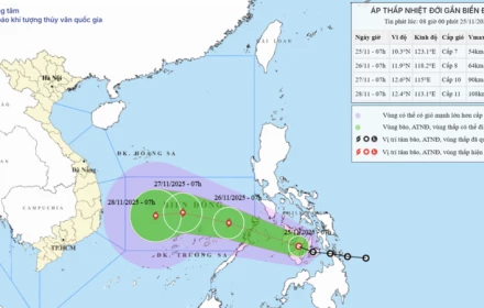 Tin bão mới nhất: Áp thấp dự báo mai tăng cấp thành bão, đổ bộ biển Đông thành cơn bão số 15