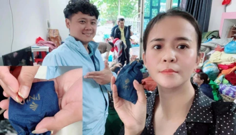 TÌM CHỦ NHÂN CỦA 1 TÚI ĐỰNG VÀNG TRONG LÚC PHÂN LOẠI QUẦN ÁO CHO BÀ CON VÙNG LŨ