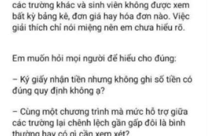 Sinh viên bức xúc vì nhận tiền hỗ trợ A80 chỉ 940.000 đồng trong khi trường khác nhận gấp đôi, hiệu trưởng nói gì?