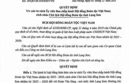 Cách chức Chủ tịch Đoàn Văn Sáng