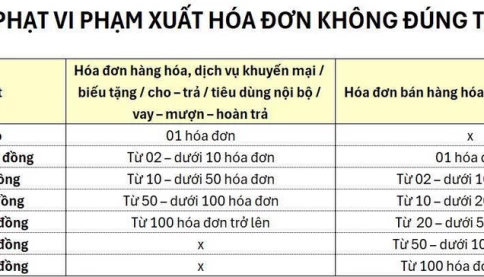 Mức phạt xuất hoá đơn sai thời điểm mới nhất 🔥🔥🔥🔥