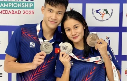 Chuyện tình của kình ngư Phạm Thanh Bảo và nữ VĐV bật khóc ngay trên bục nhận huy chương SEA Games 33