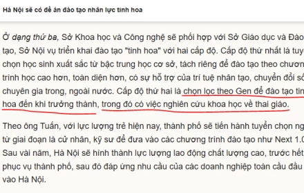 Phát biểu về đào tạo tinh hoa của Giám đốc Sở KHCN Hà Nội gây bão