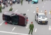 Hà Nội: Tài xế ô tô bị lật sau va chạm ở Ngã Tư Sở dương tính với ma túy