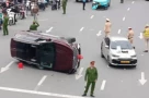 Hà Nội: Tài xế ô tô bị lật sau va chạm ở Ngã Tư Sở dương tính với ma túy