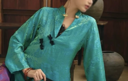 Trào lưu mặc 'áo dài' phanh cúc, lộ ren ngực