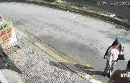 Camera an ninh ghi lại giữa người đàn ông và người phụ nữ tại Đà Nẵng sáng nay