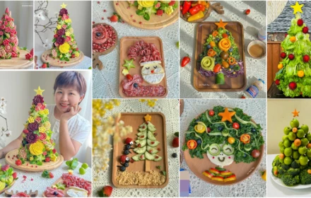 Giáng sinh bước ra từ gian bếp: Người phụ nữ thắp sáng mùa Noel bằng những cây thông từ hoa quả, thịt nguội, rau xà lách