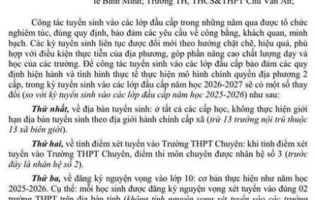 Bất ngờ với 3 môn thi vào lớp 10 của Sơn La vừa công bố