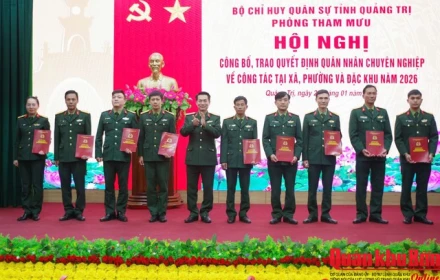 Điều động quân nhân chuyên nghiệp về Ban Chỉ huy Quân sự xã, phường