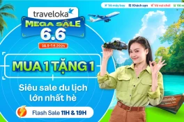 Traveloka mở “siêu sale” cho du khách Việt: mua 1 tặng 1 vé máy bay