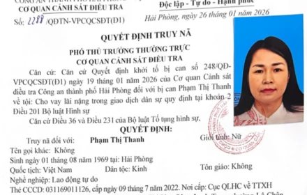 Truy nã 'bà trùm' cho vay nặng lãi hàng trăm tỷ đồng ở Hải Phòng