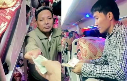 Rơi nước mắt: Cả xe góp tiền tặng hành khách mất ví trên đường về quê