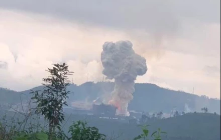 Nổ lớn tại Công ty Phốt pho vàng Việt Nam ở Khu công nghiệp Tằng Loỏng, một người chết