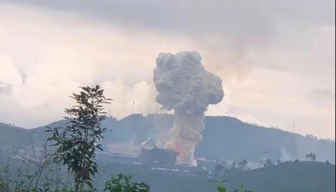 Nổ lớn tại Công ty Phốt pho vàng Việt Nam ở Khu công nghiệp Tằng Loỏng, một người chết