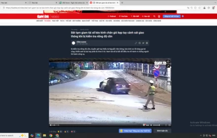 Bắt tạm giam tài xế kéo kính chắn gió kẹp tay cảnh sát giao thông khi bị kiểm tra nồng độ cồn