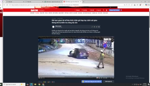 Bắt tạm giam tài xế kéo kính chắn gió kẹp tay cảnh sát giao thông khi bị kiểm tra nồng độ cồn