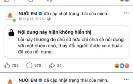 Vì sao tài khoản Facebook của người sáng lập dự án “Nuôi em” biến mất?