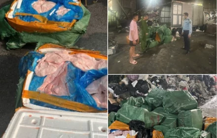 ☠️ Phát hiện, thu giữ hơn 1,3 tấn nầm lợn bốc mùi hôi thối