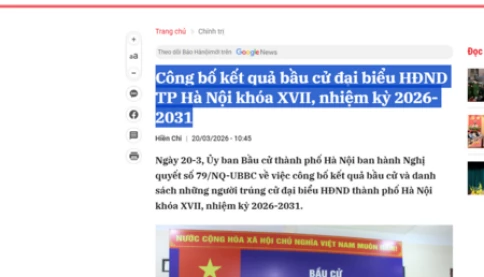 Hà Nội công bố kết quả bầu cử