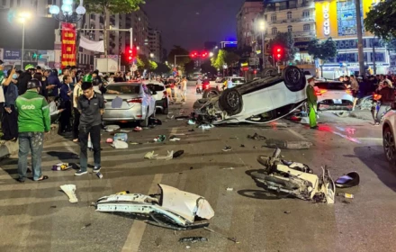 Đêm trắng kinh hoàng trên phố Trung Kính, Hà Nội: Lexus “điên” tông liên hoàn 6 phương tiện