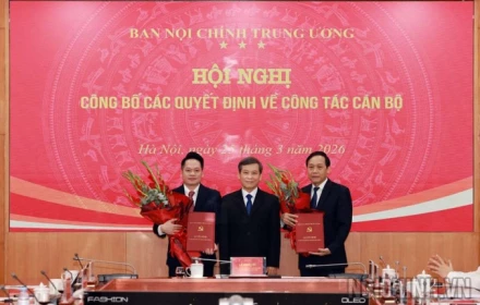 Bổ nhiệm 2 Trợ lý của Ủy viên Bộ Chính trị, Bí thư Trung ương Đảng, Trưởng Ban Nội chính Trung ương