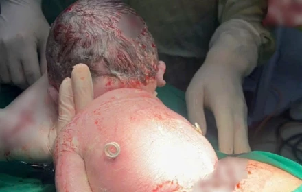 Em bé chào đời với 'đôi cánh' trên lưng