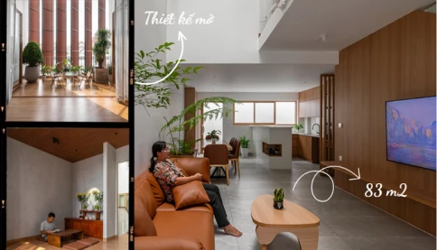 Nhà phố 83 m² với thiết kế mở cho gia đình đông con: Không vách ngăn, không góc khuất, tầm nhìn rộng, bố mẹ ở đâu cũng thấy con