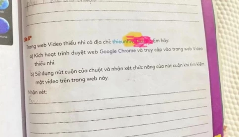 Nghi vấn sách bài tập học sinh gắn link hướng dẫn xem phim 'người lớn'