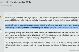 Diễn đàn VOZ 'bẻ lái' phút chót: Bỏ xác thực CCCD, chỉ cần họ tên và số điện thoại