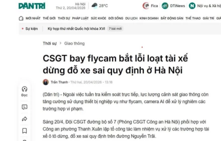 Nóng! Hà Nội CSGT bay flycam bắt lỗi loạt tài xế dừng đỗ xe sai quy định