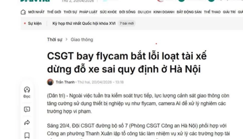 Nóng! Hà Nội CSGT bay flycam bắt lỗi loạt tài xế dừng đỗ xe sai quy định