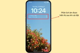 Cách cài lịch âm trên màn hình khóa iPhone