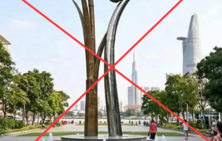 "20 tỷ đồng xây tượng đài biểu tượng 'cây lúa với 2 hạt giống' " là ẢNH GIẢ