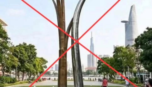 "20 tỷ đồng xây tượng đài biểu tượng 'cây lúa với 2 hạt giống' " là ẢNH GIẢ